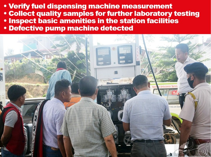 Surprise checking of fuel stations in Mokokchung